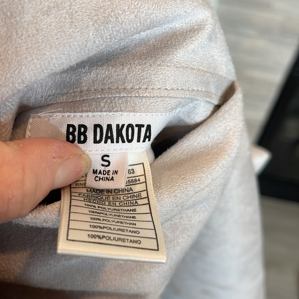 BB Dakota Women's Grey and Cream Jacket Small - Picture 4 of 9